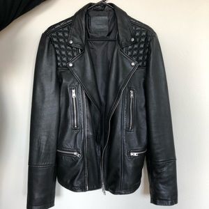 All saints leather jacket